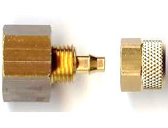 4/6mm Schlauchanschluss Createx mit 1/4" Innengewinde (Hose connector for 4x6mm PVC hose)