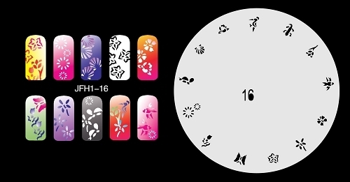 Fingernagel Schablone (airbrush nail art) Fengda JFH01-016