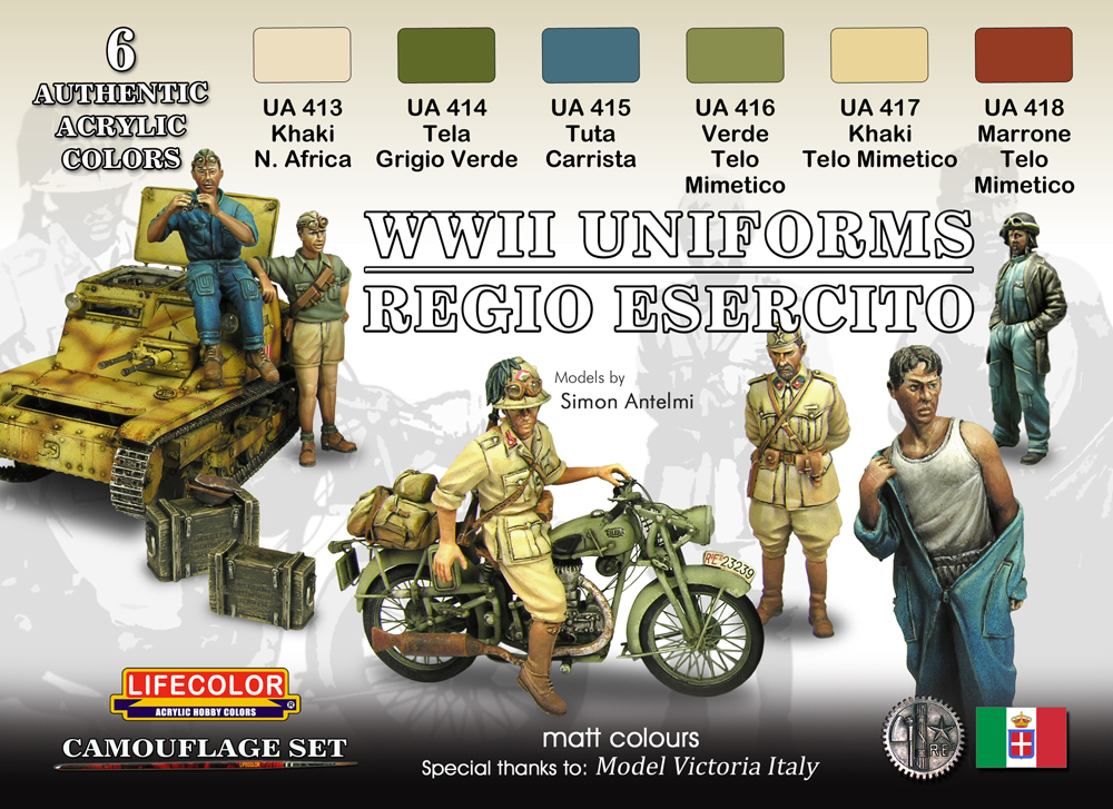 Tarnfarben Set LifeColor CS14 ITALIAN WWII REGIO ESERCITO UNIFORMS