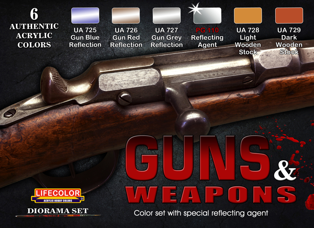 Tarnfarben Set LifeColor CS26 GUNS & WEAPONS