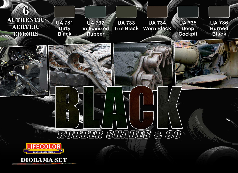 Tarnfarben Set LifeColor CS27 BLACK Rubber Shades & Co.