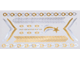 Gold Silver | Jewelry Flash Tattoo stickers W-085, 21x11cm