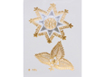 Gold Silver | Jewelry Flash Tattoo stickers W-195, 8x10cm