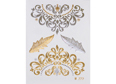 Gold Silver | Jewelry Flash Tattoo stickers W-222, 8x10cm