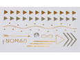 Gold Silver | Jewelry Flash Tattoo stickers X-005, 15x9cm