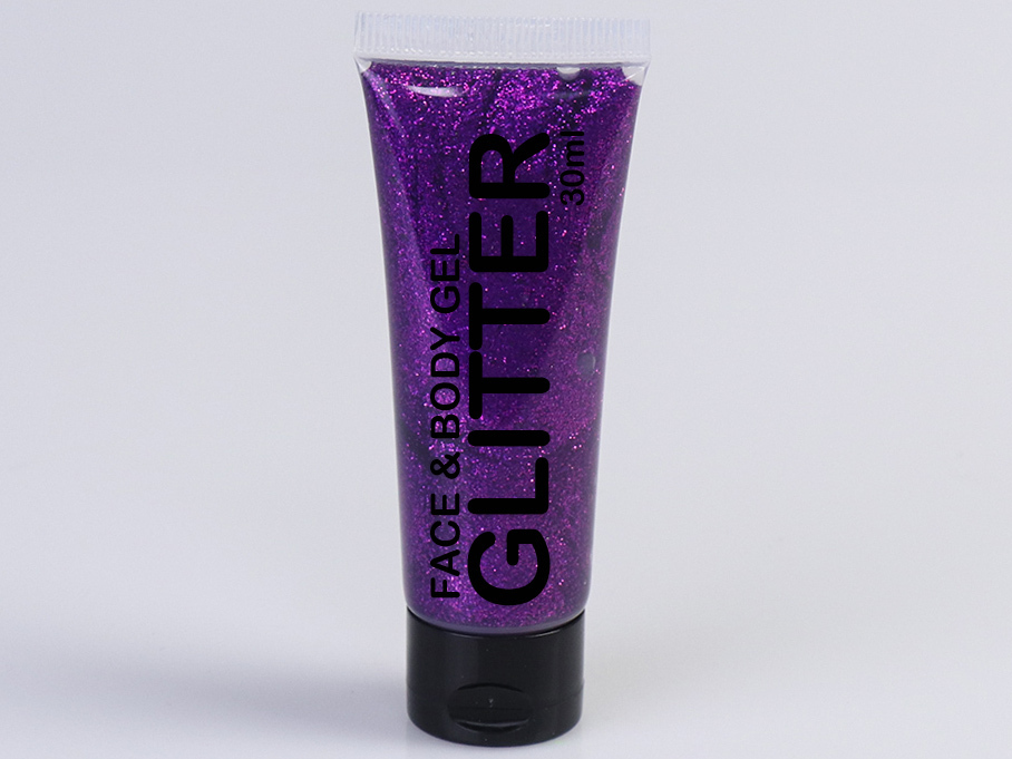 Glittergel in der Tube (Glitter Gel Tube) purple 30 ml