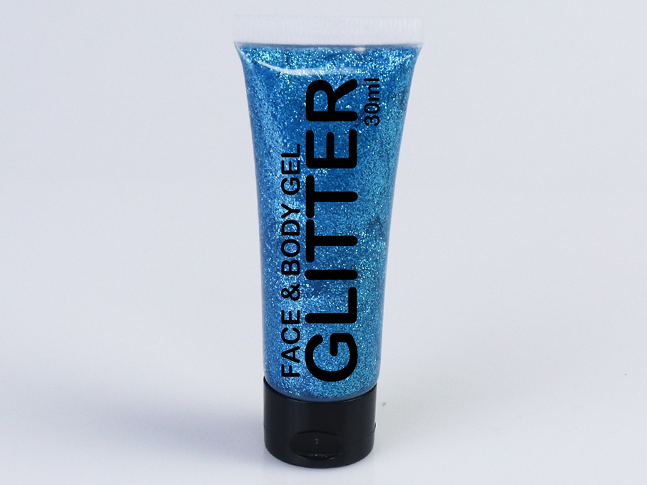 Glittergel in der Tube (Glitter Gel Tube) light blue 30 ml