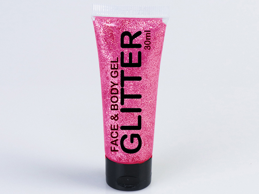 UV Glittergel in der Tube (UV Glitter Gel Tube) pink 30 ml