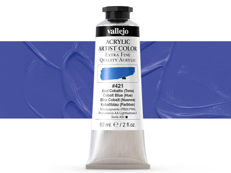 Farbe Vallejo Acrylic Artist Color 16421 Cobalt Blue (Hue) (60ml)
