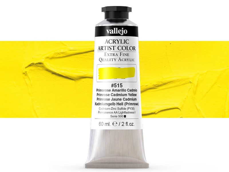 Farbe Vallejo Acrylic Artist Color 16515 Primrose Cadmium Yellow (60ml)