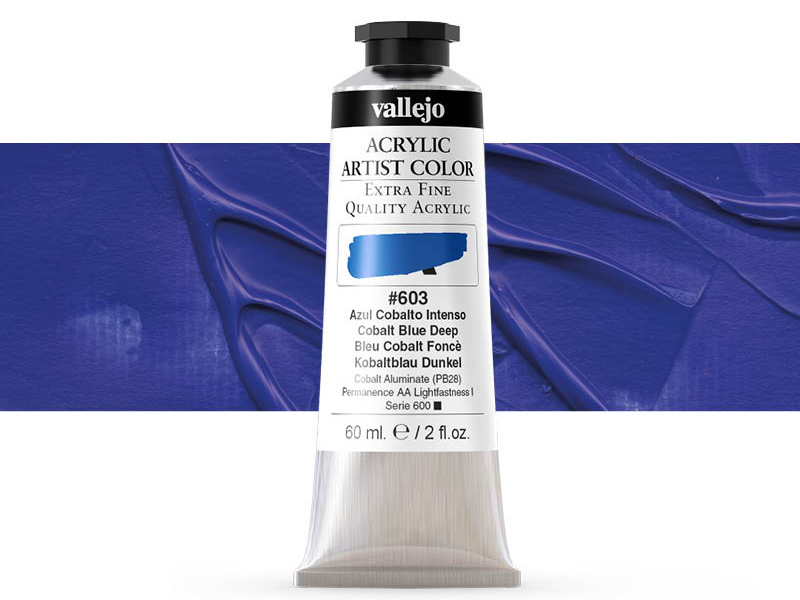 Farbe Vallejo Acrylic Artist Color 16603 Cobalt Blue Deep (60ml)