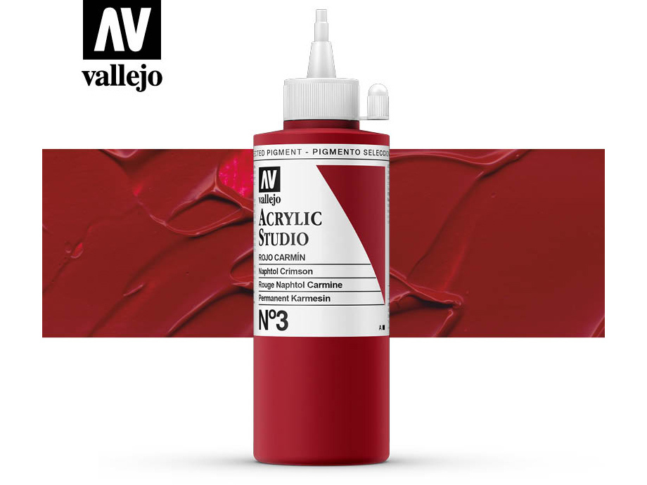 Farbe Vallejo Acrylic Studio 22003 Naphtol Crimsom (200ml)