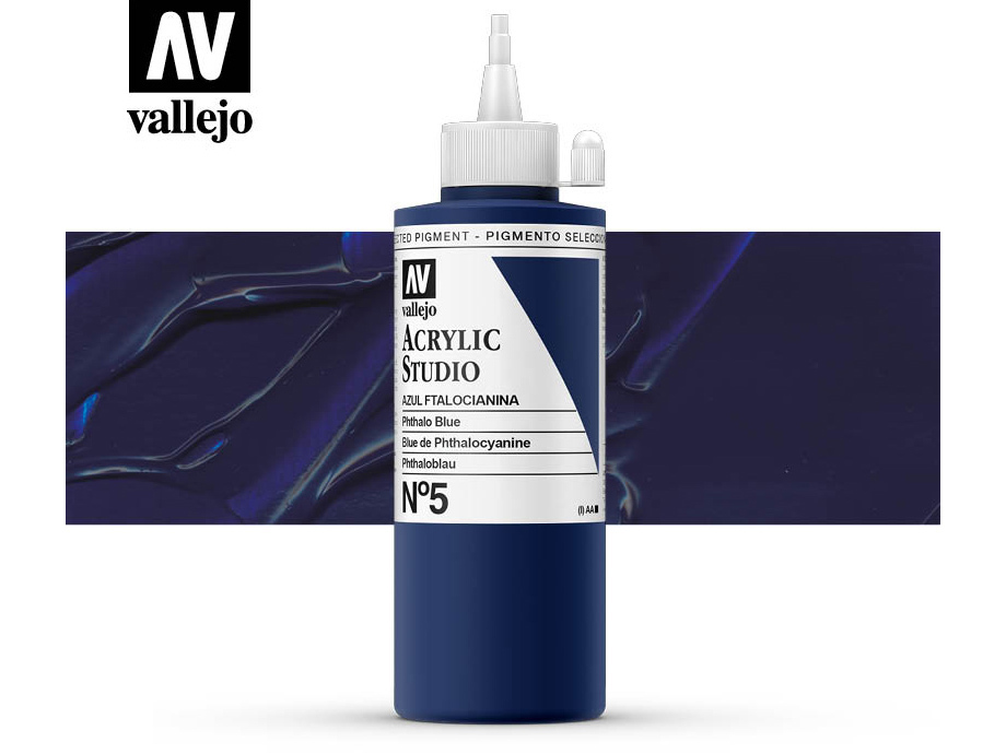 Farbe Vallejo Acrylic Studio 22005 Phtalo Blue (200ml)