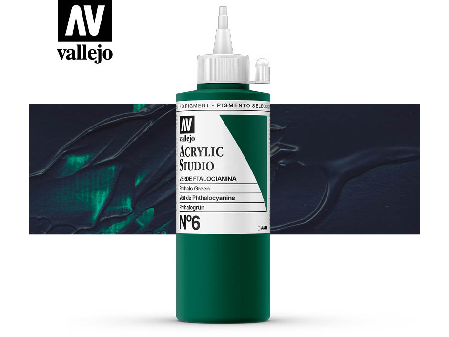 Farbe Vallejo Acrylic Studio 22006 Phtalo Green (200ml)
