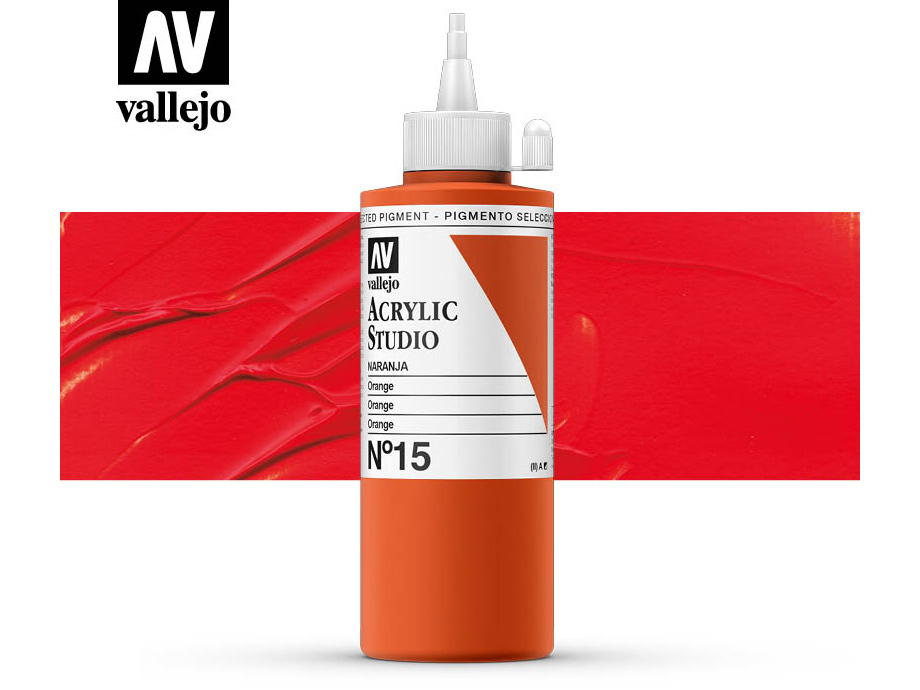 Farbe Vallejo Acrylic Studio 22015 Orange (200ml)