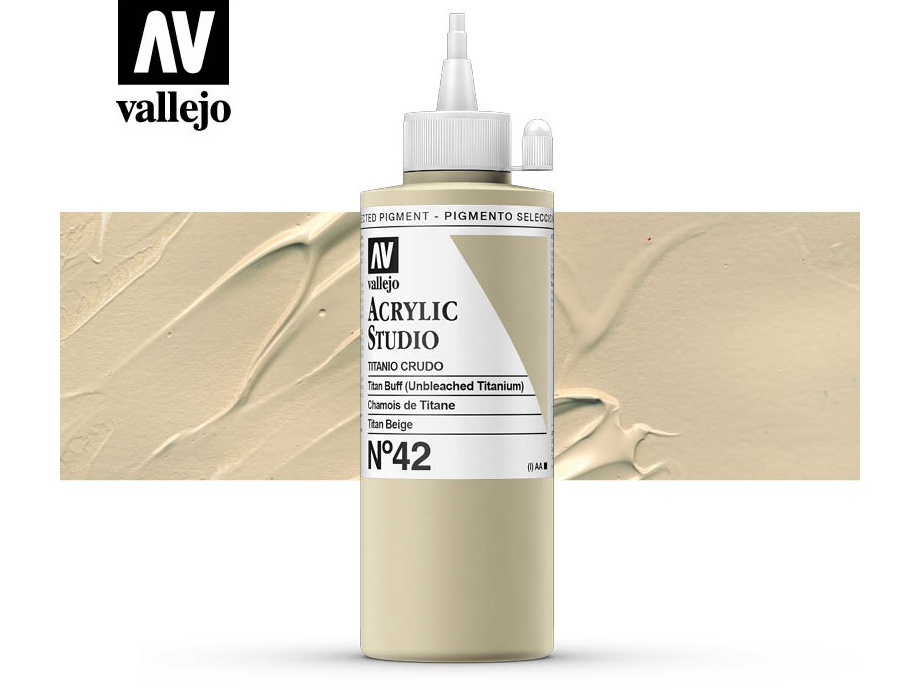 Farbe Vallejo Acrylic Studio 22042 Titan Buff (200ml)