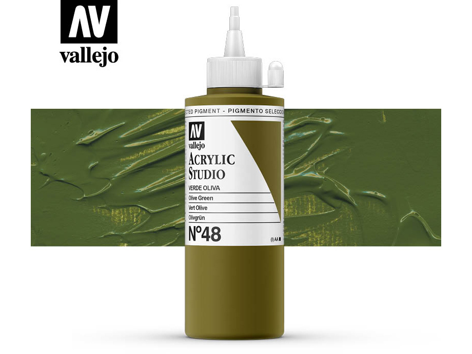 Farbe Vallejo Acrylic Studio 22048 Olive Green (200ml)