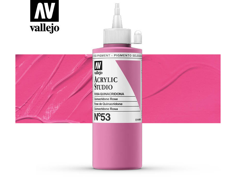 Farbe Vallejo Acrylic Studio 22053 Quinacridone Rose (200ml)