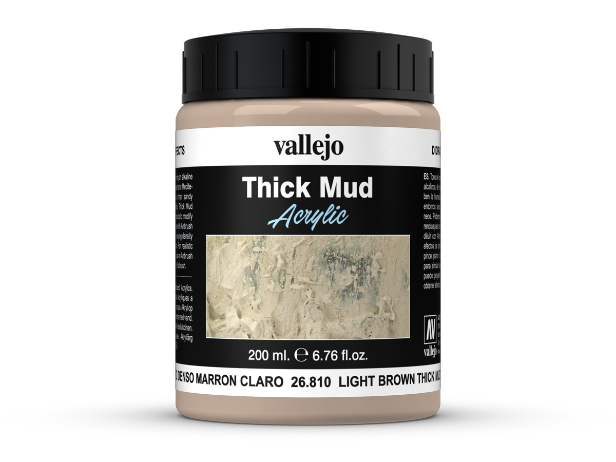 Vallejo Diorama Effects 26810 Light Brown Thick Mud  (200ml)