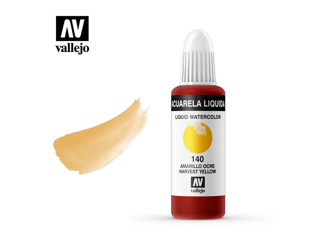 Farbe Vallejo Liquid Watercolor 33140 Harvest Yellow  (32ml)