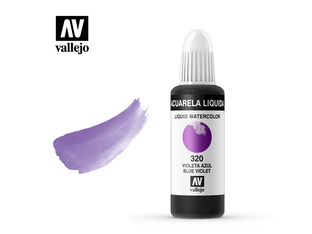 Farbe Vallejo Liquid Watercolor 33320 Blue Violet  (32ml)
