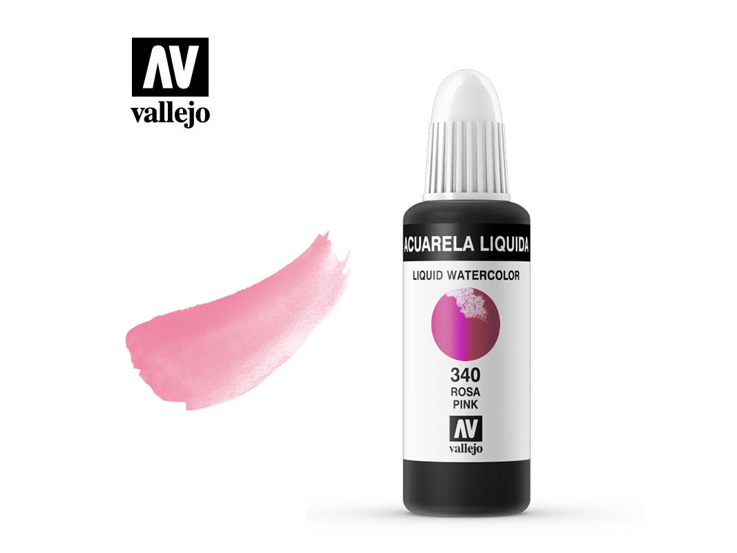 Farbe Vallejo Liquid Watercolor 33340 Pink  (32ml)