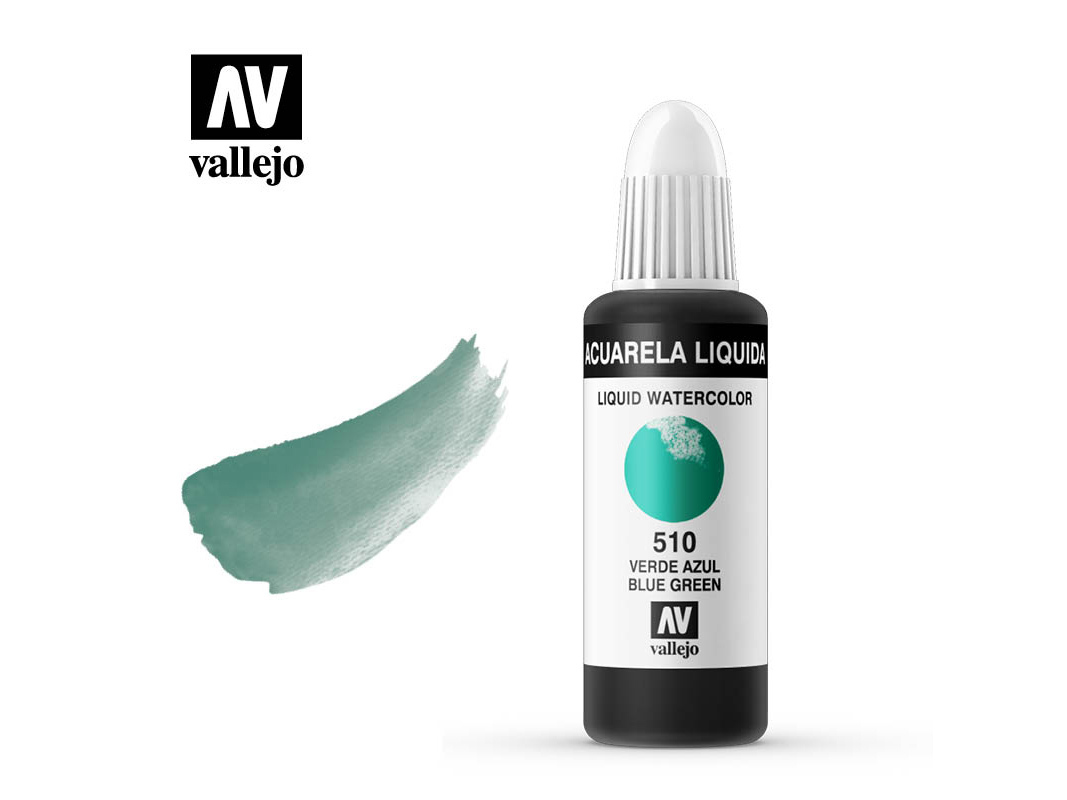 Farbe Vallejo Liquid Watercolor 33510 Blue Green (32ml)
