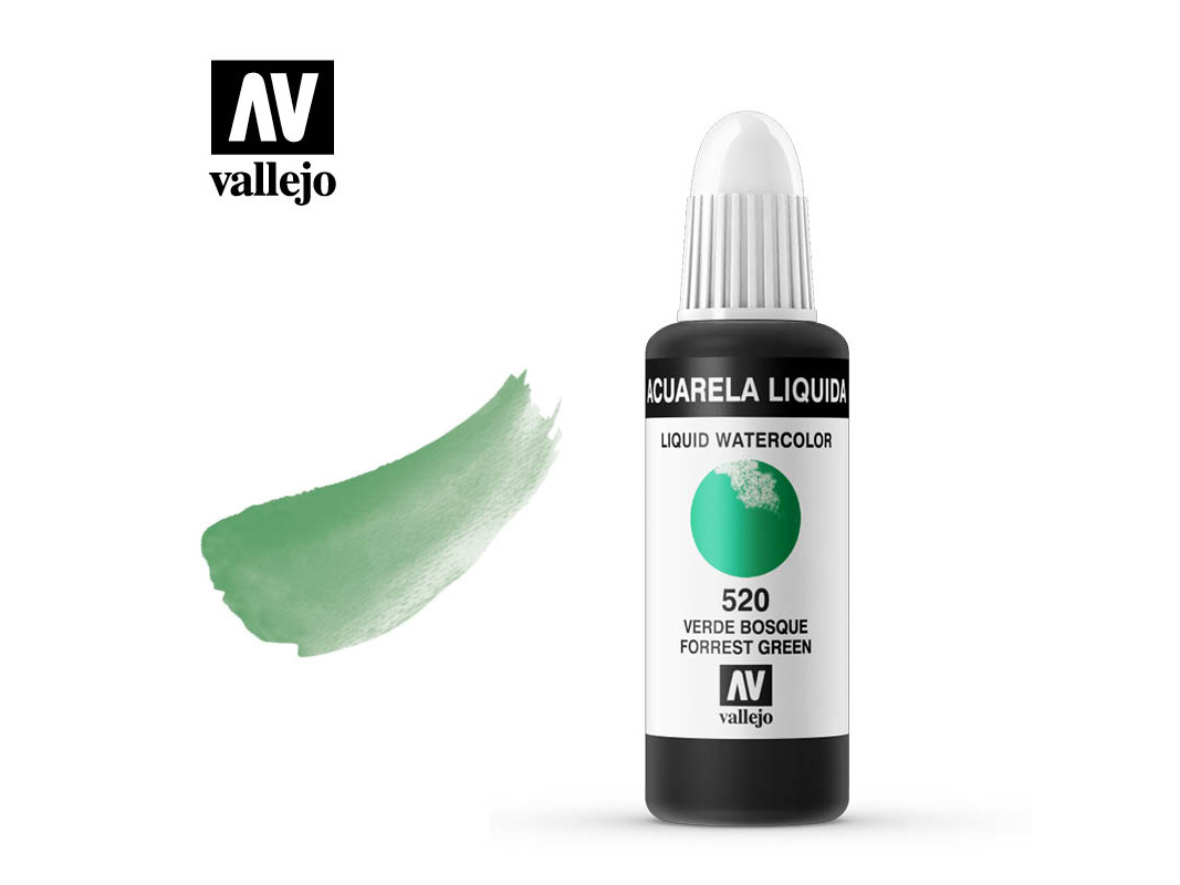 Farbe Vallejo Liquid Watercolor 33520 Forrest Green (32ml)