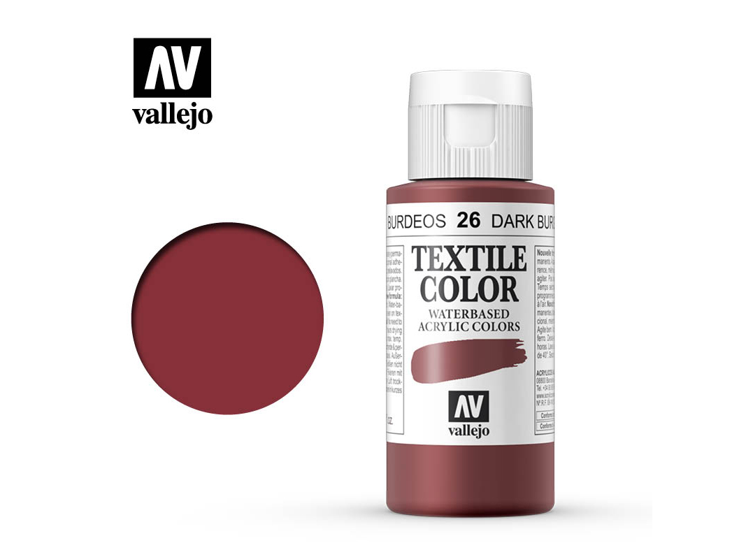 Textilfarbe Vallejo Textile Color 40026 Dark Burgundy (60ml)