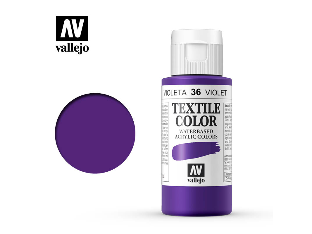 Textilfarbe Vallejo Textile Color 40036 Violet (Opq.) (60ml)