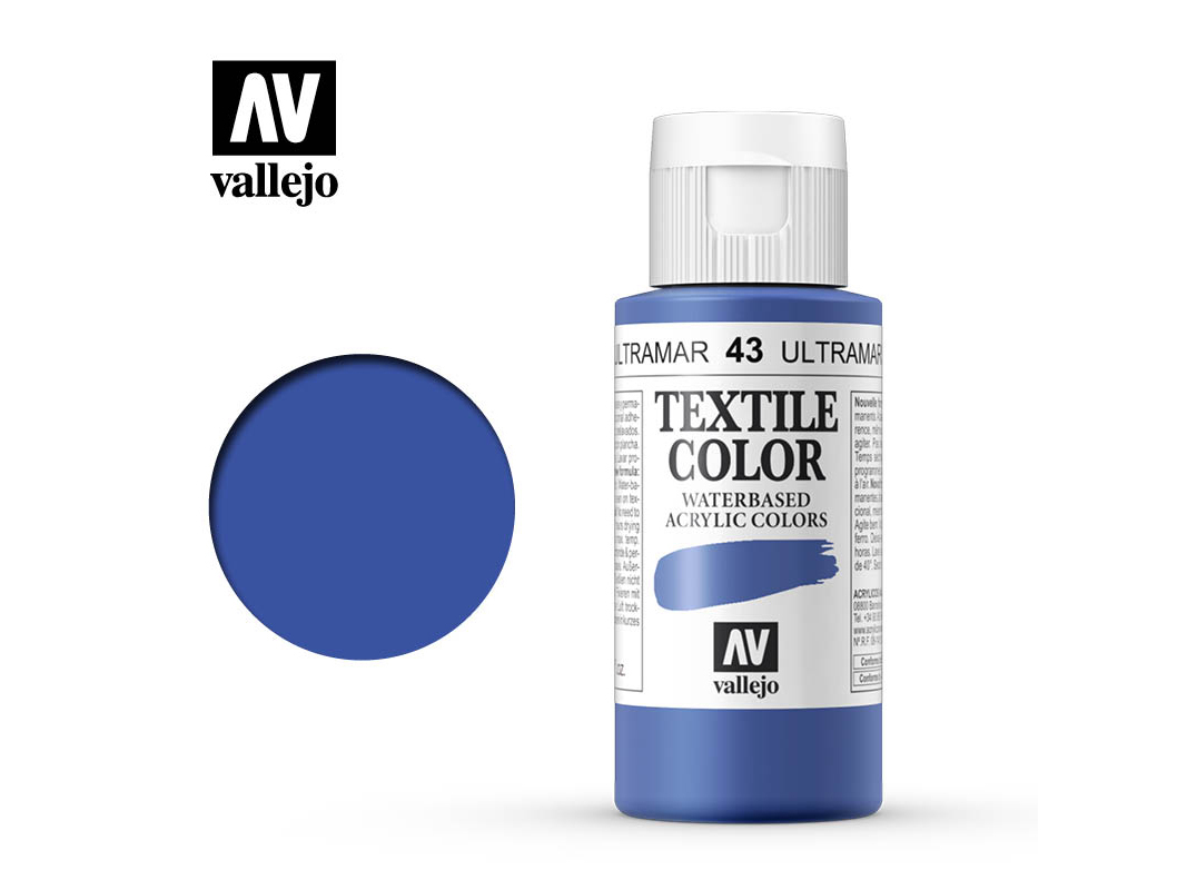 Textilfarbe Vallejo Textile Color 40043 Ultramarine Blue (60ml)