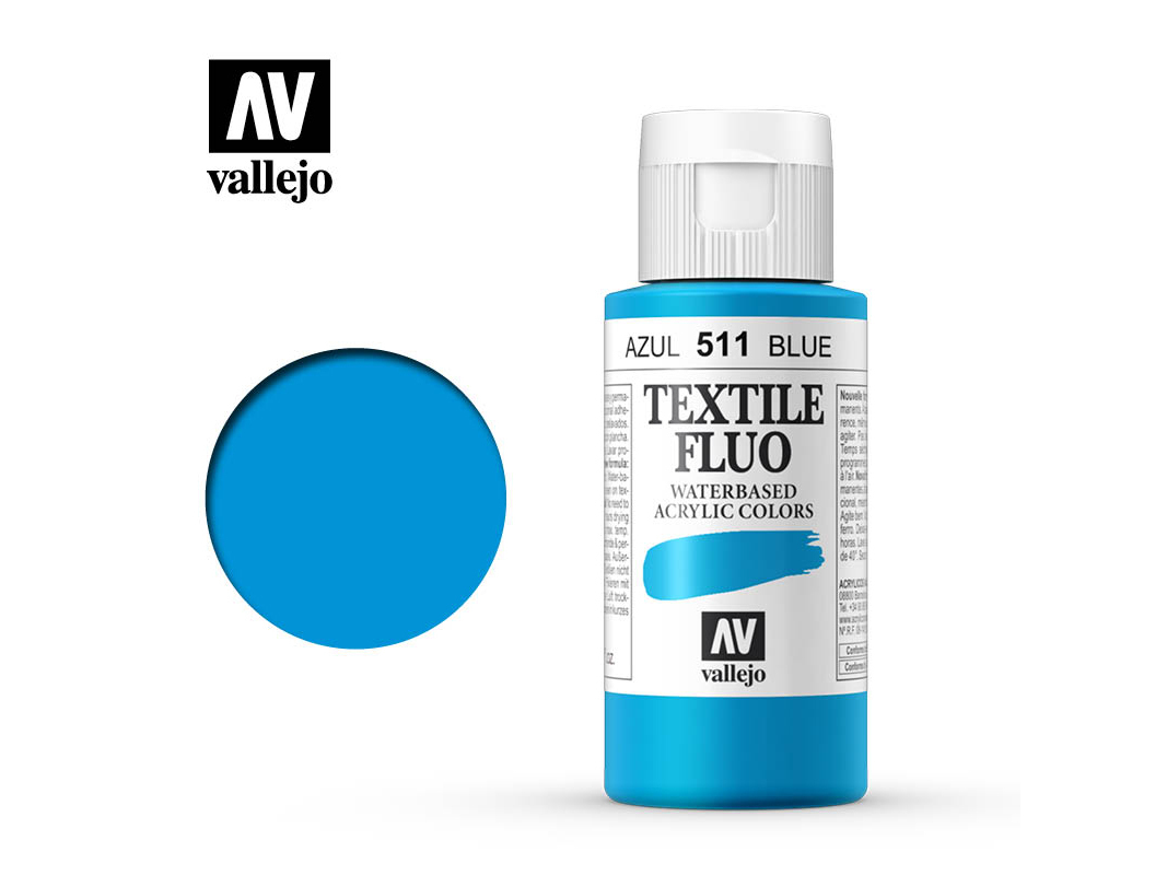 Textilfarbe Vallejo Textile Color 40511 Fluorescent Blue (60ml)