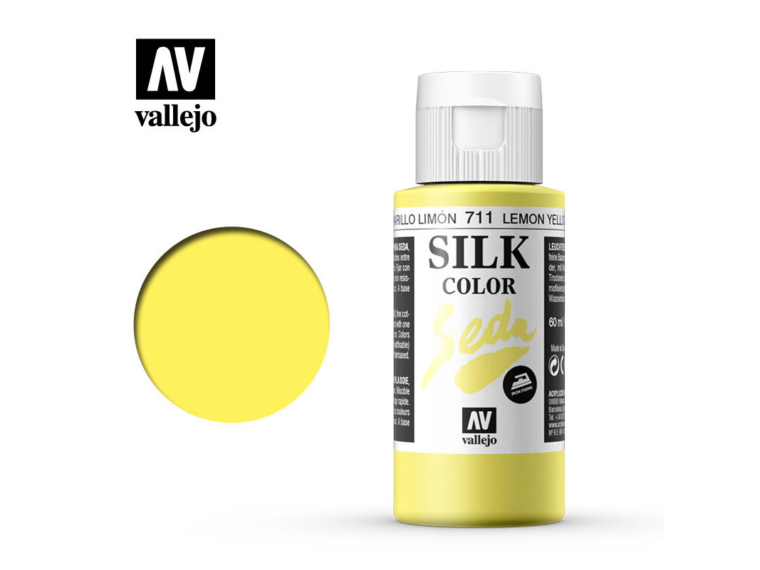 Seidenfarbe Vallejo Silk Color 43711 Lemon Yellow (60ml)