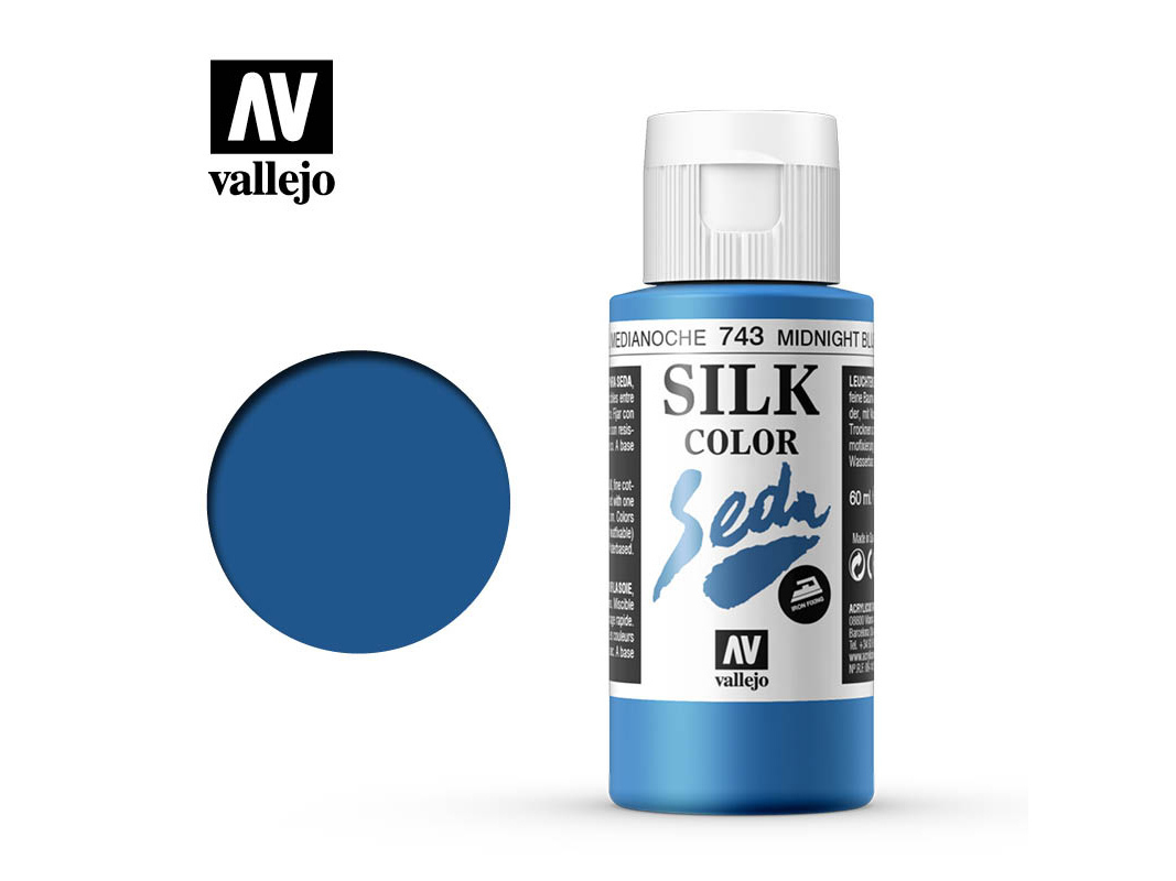 Seidenfarbe Vallejo Silk Color 43743 Midnight Blue (60ml)