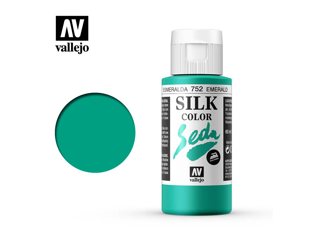 Seidenfarbe Vallejo Silk Color 43752 Emerald (60ml)