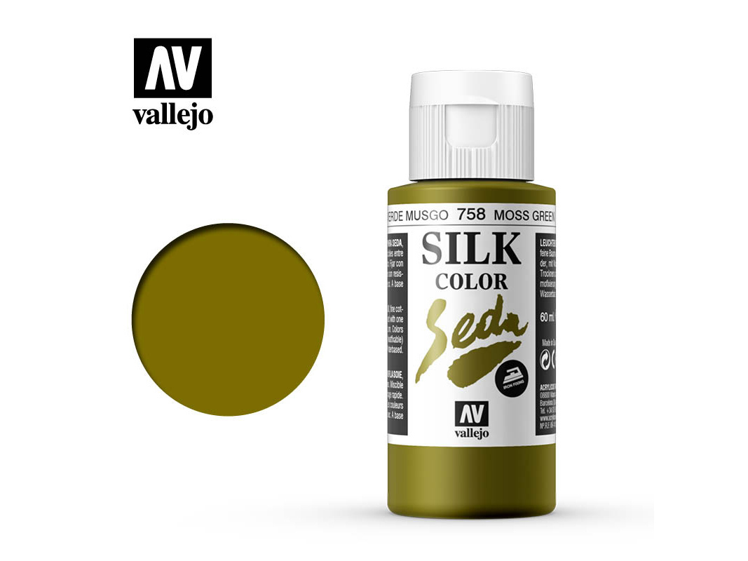 Seidenfarbe Vallejo Silk Color 43758 Moss Green (60ml)