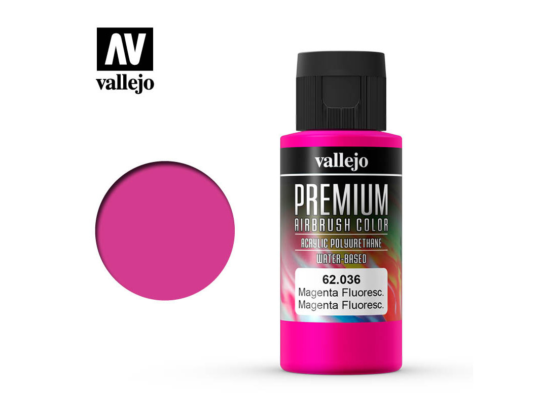 Farbe Vallejo PREMIUM Color 62036 Fluorescent Magenta (60ml)