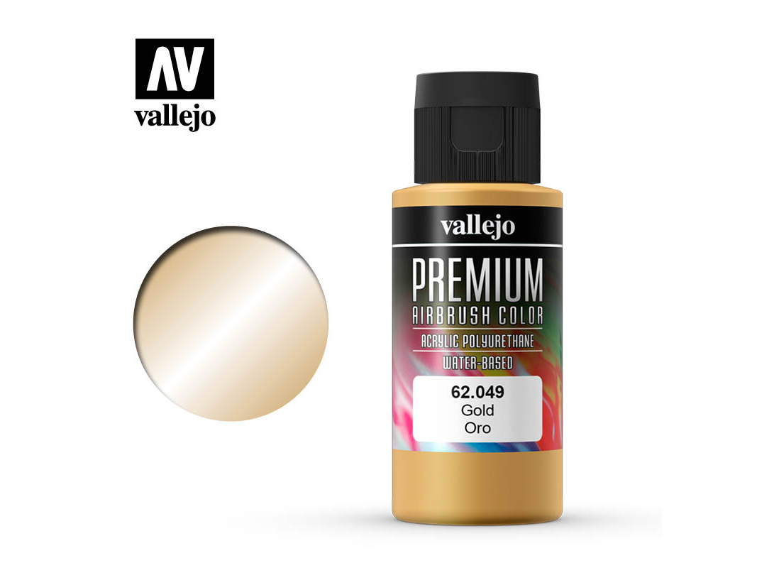 Farbe Vallejo PREMIUM Color 62049 Metallic Gold (60ml)
