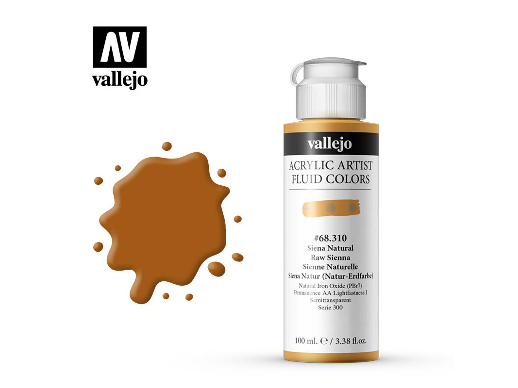 Farbe Vallejo Acrylic Fluid Color 68310 Raw Sienna (100ml)