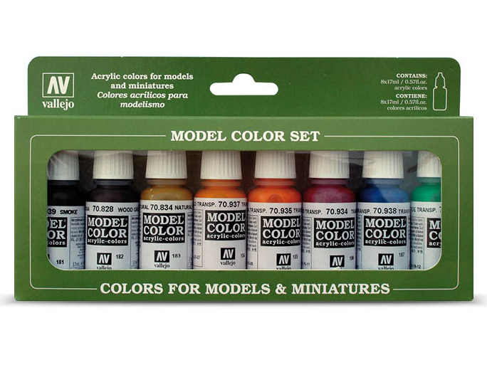Vallejo Model Color 8 colors Set 70136 Transparent Colors (8)