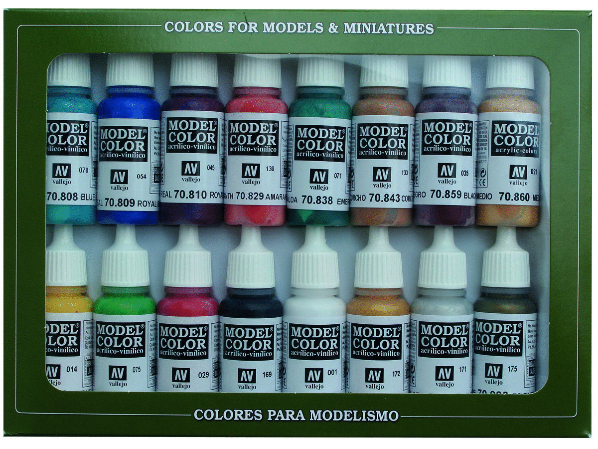 Vallejo Model Color 16 color Set 70142 Medieval Colors (16)