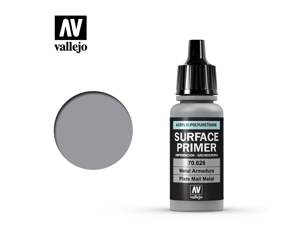 Vallejo Surface Primer 70628 Plate Mail Metal (17ml)