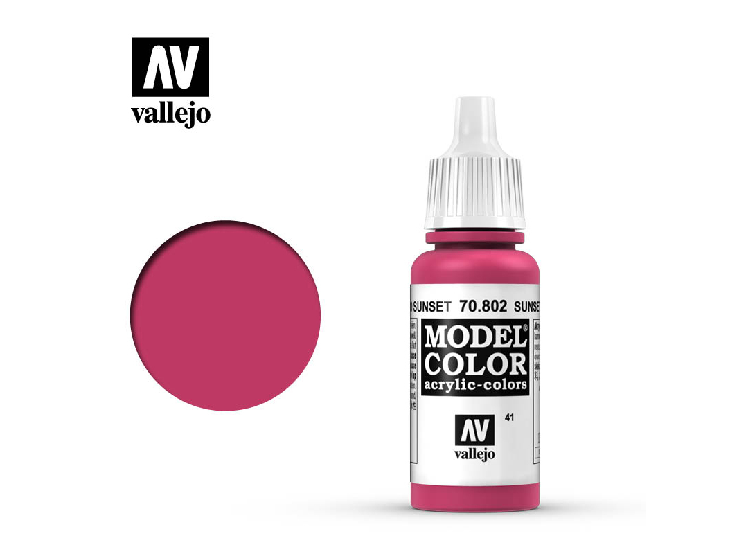 Farbe Vallejo Model Color 70802 Sunset Red (17ml)