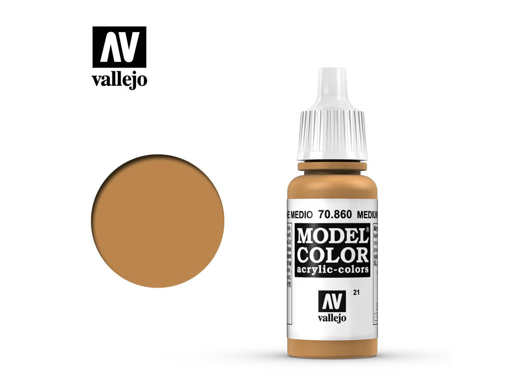 Farbe Vallejo Model Color 70860 Medium Fleshtone (17ml)