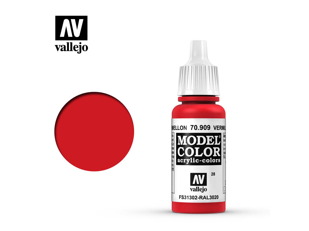 Farbe Vallejo Model Color 70909 Vermillion (17ml)