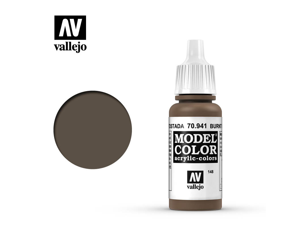 Farbe Vallejo Model Color 70941 Burnt Umber (17ml)