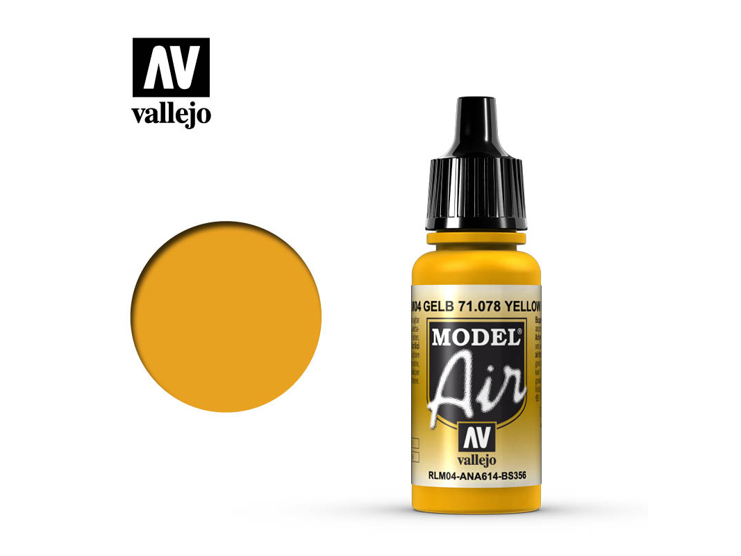 Farbe Vallejo Model Air 71078 Yellow RLM04 (17ml)