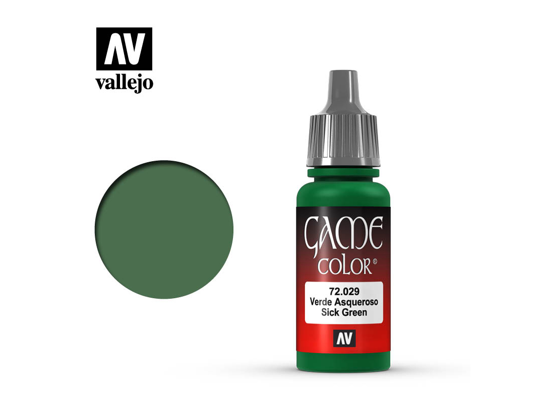 Farbe Vallejo Game Color 72029 Sick Green (17ml)
