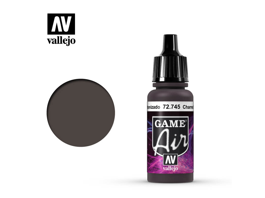 Farbe Vallejo Game Air 72745 Charred Brown (17ml)