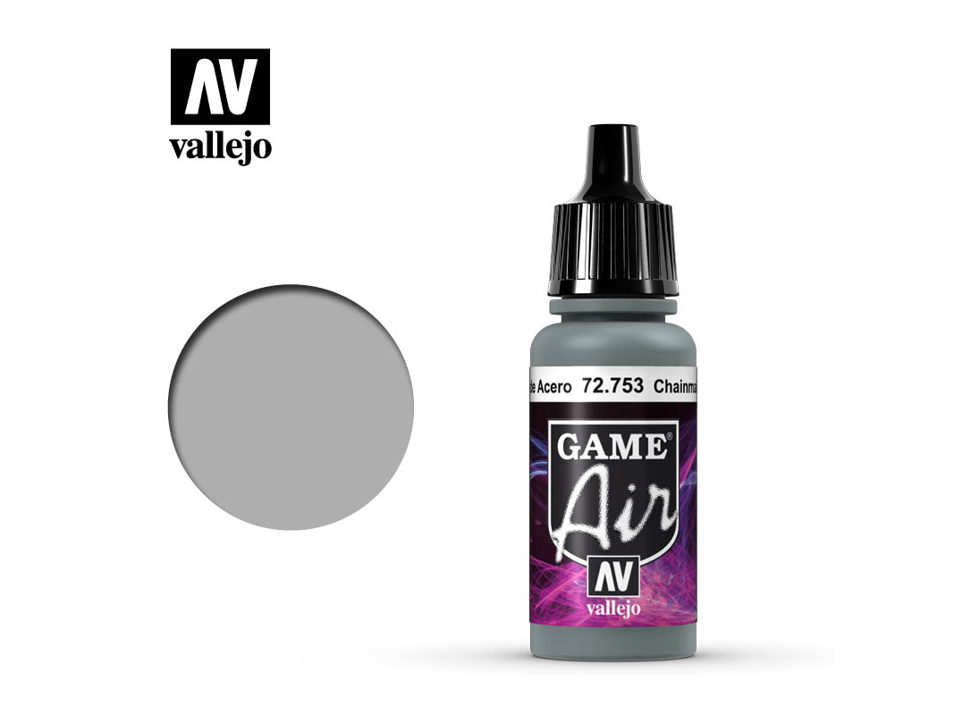 Farbe Vallejo Game Air 72753 Chainmail Silver (17ml)